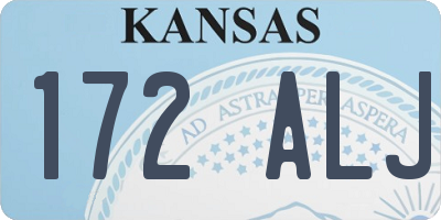 KS license plate 172ALJ