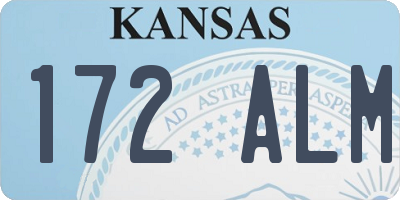 KS license plate 172ALM