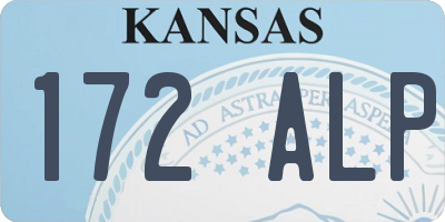 KS license plate 172ALP