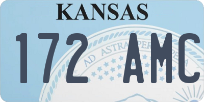 KS license plate 172AMC