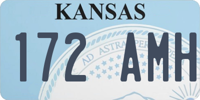 KS license plate 172AMH