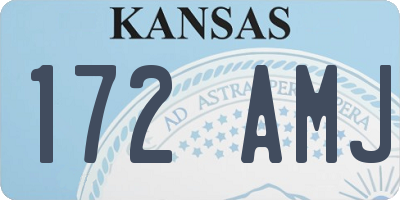 KS license plate 172AMJ
