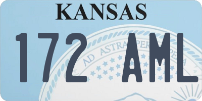 KS license plate 172AML