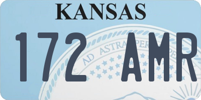 KS license plate 172AMR