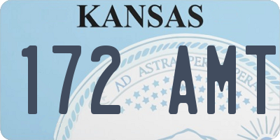 KS license plate 172AMT