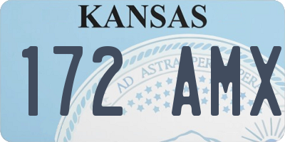 KS license plate 172AMX