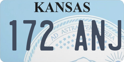 KS license plate 172ANJ