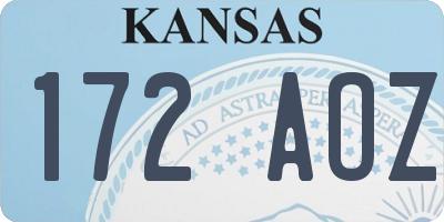 KS license plate 172AOZ