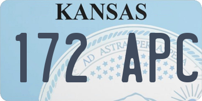 KS license plate 172APC