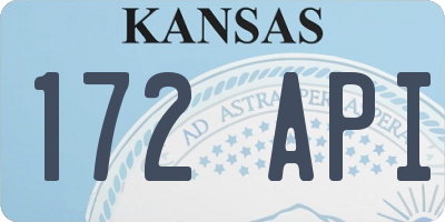 KS license plate 172API