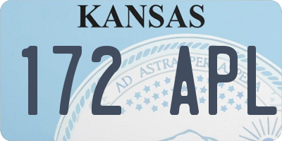 KS license plate 172APL