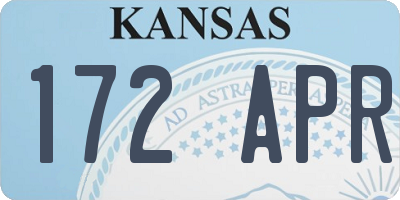 KS license plate 172APR
