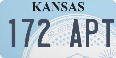 KS license plate 172APT