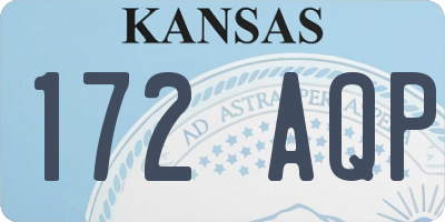 KS license plate 172AQP