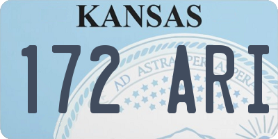 KS license plate 172ARI