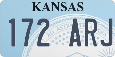 KS license plate 172ARJ