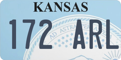 KS license plate 172ARL