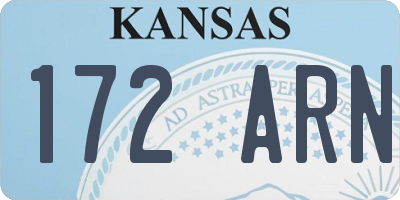 KS license plate 172ARN