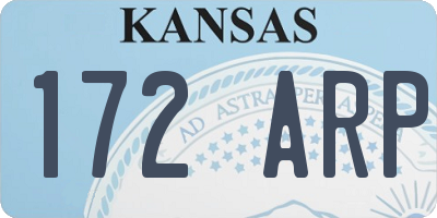 KS license plate 172ARP