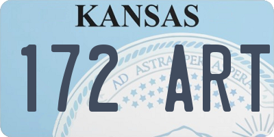 KS license plate 172ART