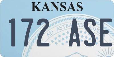 KS license plate 172ASE