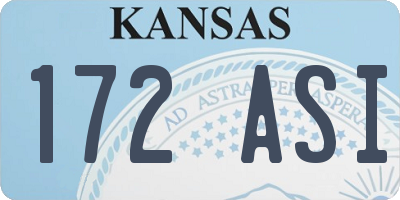 KS license plate 172ASI