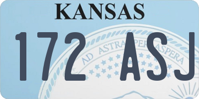 KS license plate 172ASJ
