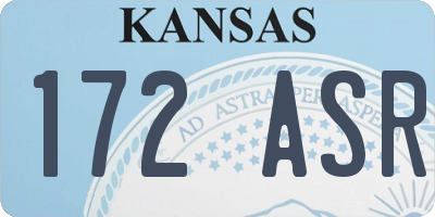 KS license plate 172ASR