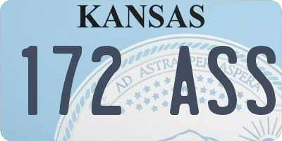 KS license plate 172ASS