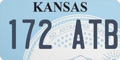 KS license plate 172ATB