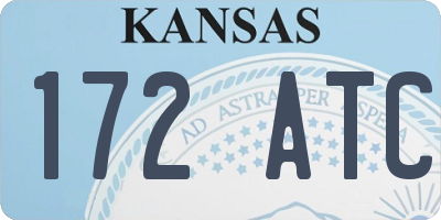 KS license plate 172ATC