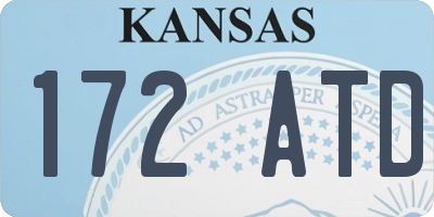 KS license plate 172ATD