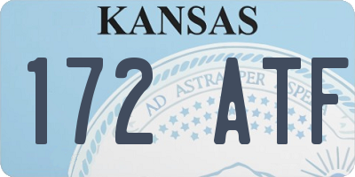 KS license plate 172ATF