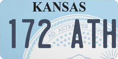 KS license plate 172ATH