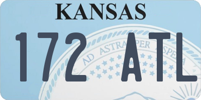 KS license plate 172ATL