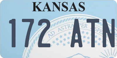 KS license plate 172ATN