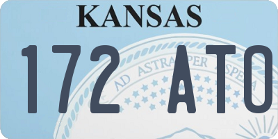 KS license plate 172ATO