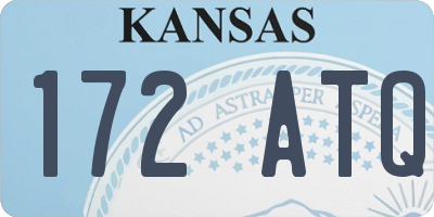 KS license plate 172ATQ