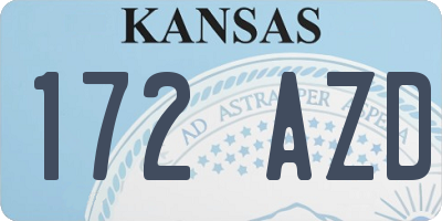KS license plate 172AZD