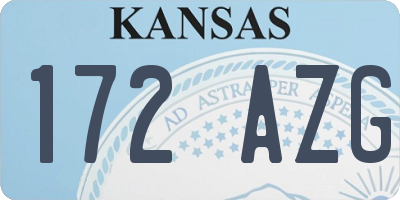 KS license plate 172AZG