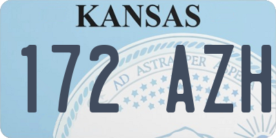 KS license plate 172AZH
