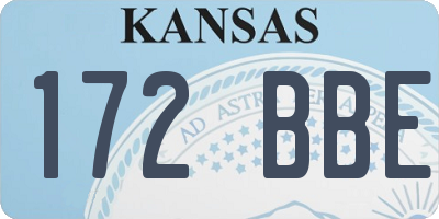 KS license plate 172BBE