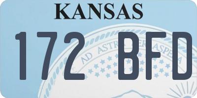 KS license plate 172BFD
