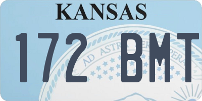 KS license plate 172BMT