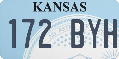 KS license plate 172BYH