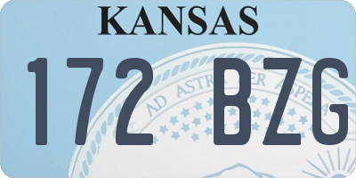 KS license plate 172BZG