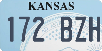 KS license plate 172BZH