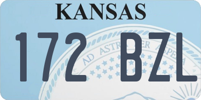 KS license plate 172BZL