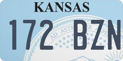 KS license plate 172BZN