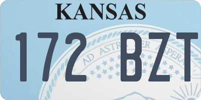 KS license plate 172BZT